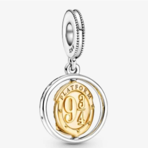 Jewelry - Harry Potter Double Side charm Platform 9 3/4 & Hedwig On Suitcase silver plated